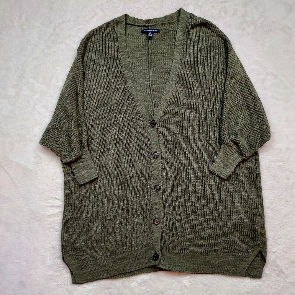 American Eagle Outfitters Green Oversized Batwing Long Sleeve Cardigan Size XS-S